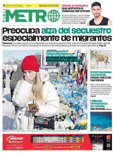 Portada de Publimetro Mérida del martes, 25 de febrero de 2025