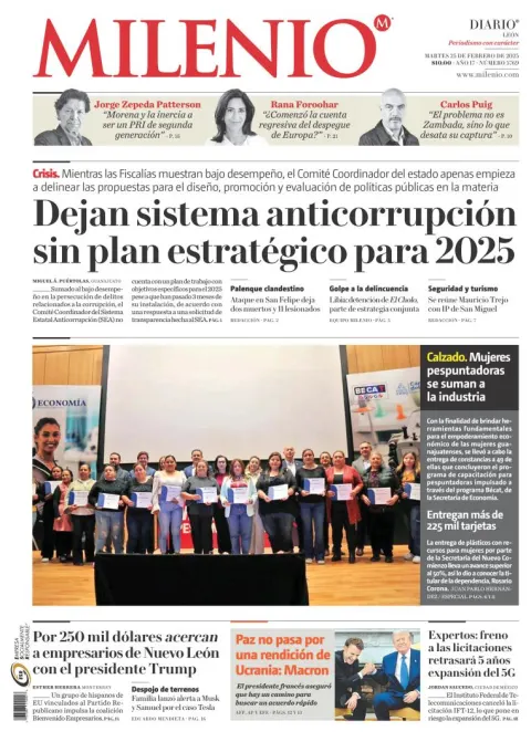 Portada de Milenio León del martes, 25 de febrero de 2025