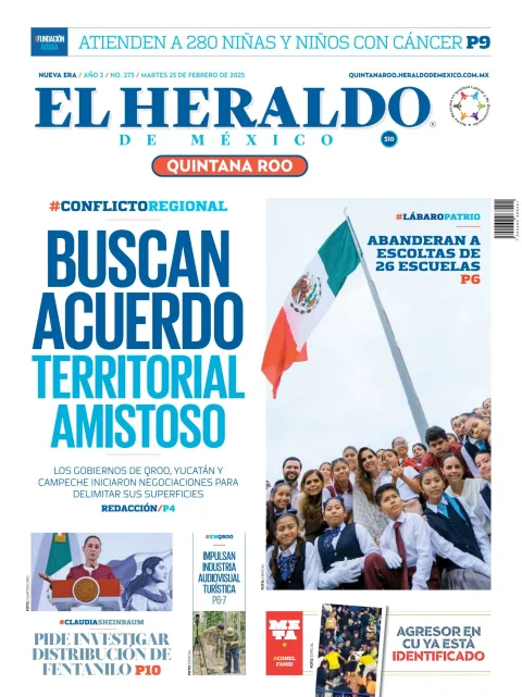 Portada de El Heraldo de Mexico - Quintana Roo del martes, 25 de febrero de 2025