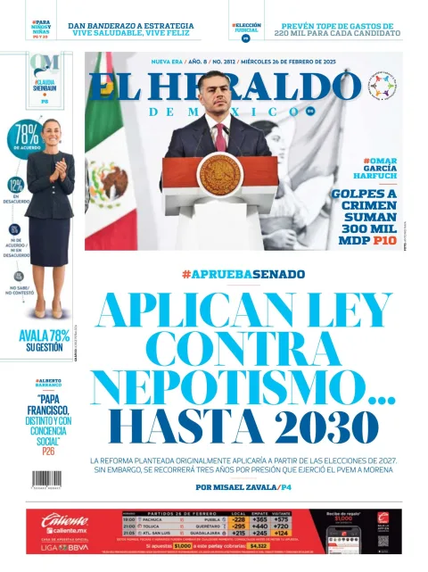 Portada de El Heraldo de Mexico
