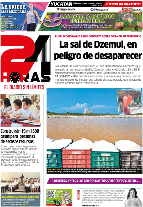 Portada de 24 Horas Yucatan