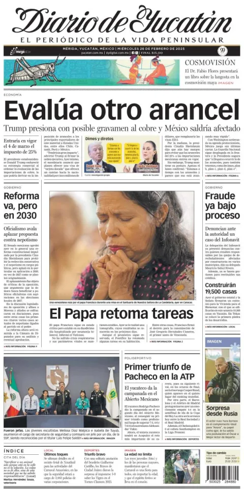 Portada de Diario de Yucatán