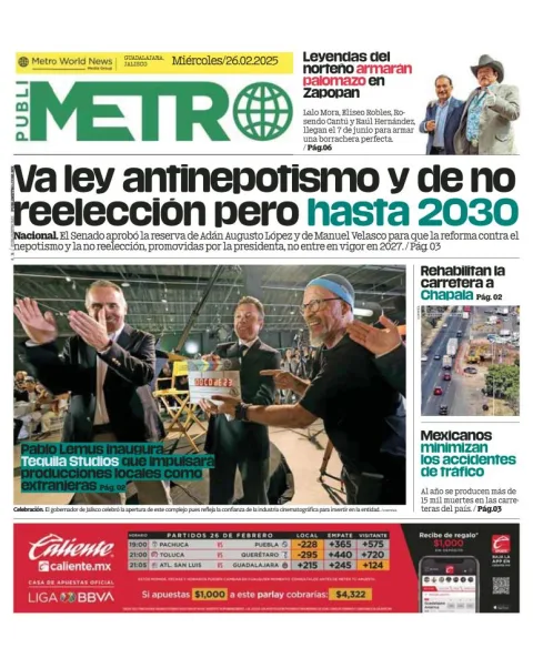 Portada de Publimetro Guadalajara