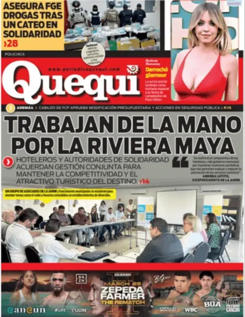 Portada de Quequi (contraportada) del miércoles, 26 de febrero de 2025
