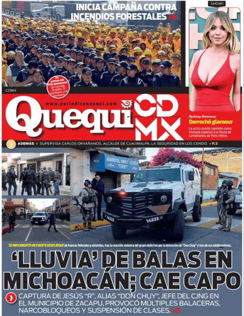 Portada de Quequi CDMX (contraportada) del miércoles, 26 de febrero de 2025