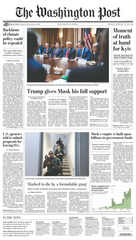 Portada de The Washington Post