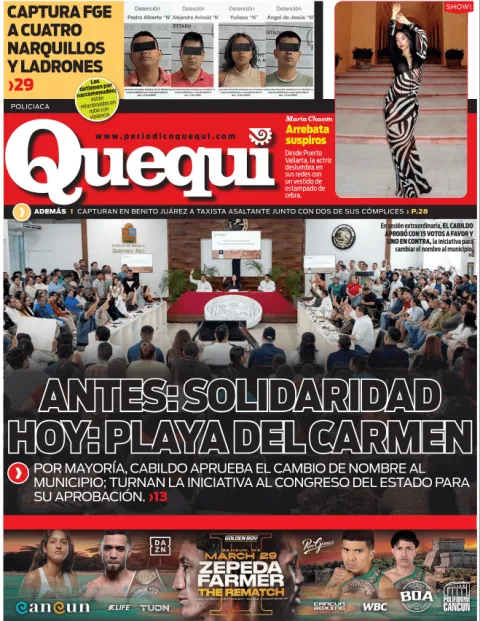 Portada de Quequi (contraportada) del jueves, 27 de febrero de 2025