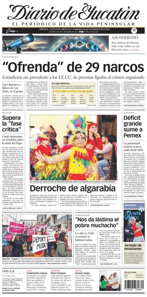 Portada de Diario de Yucatán