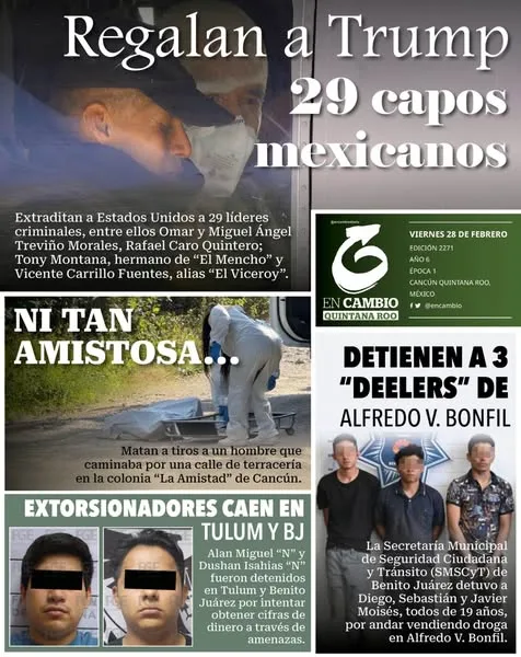 Portada de En Cambio - Quintana Roo (contraportada) del viernes, 28 de febrero de 2025