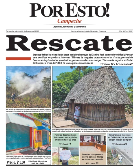Portada de Por Esto (campeche) del viernes, 28 de febrero de 2025