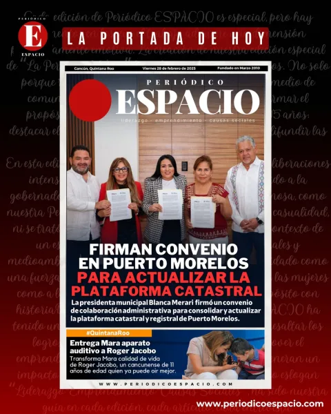Portada de Periodico Espacio (contraportada) del 2025-02-28