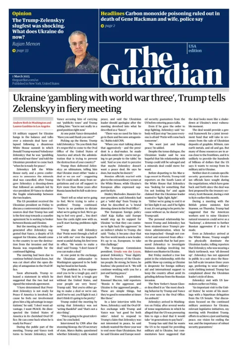 Portada de The Guardian (usa)