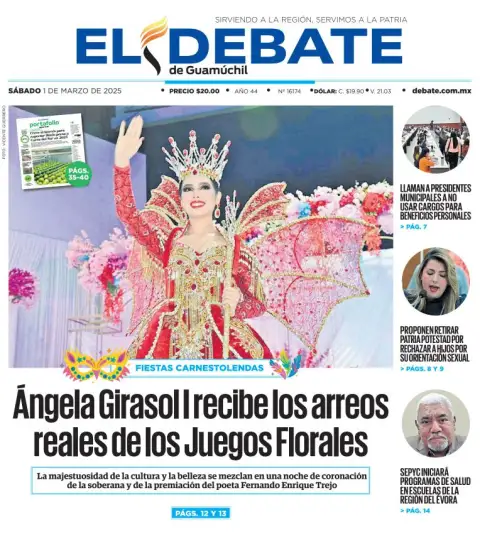 Portada de El Debate de Guamuchil
