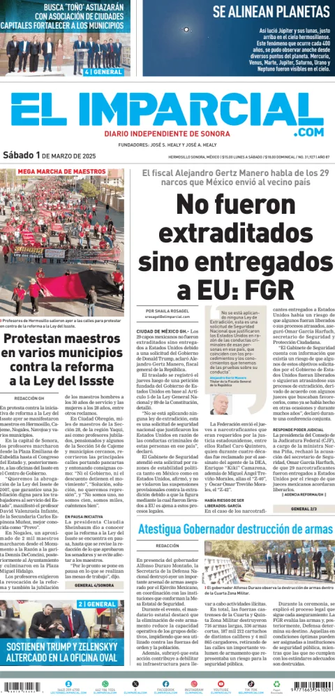 Portada de El Imparcial