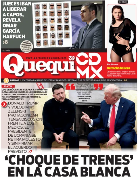 Portada de Quequi CDMX (contraportada) del sábado, 1 de marzo de 2025