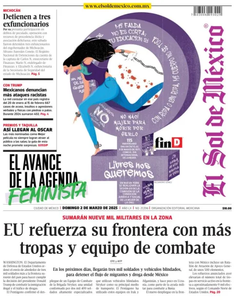 Portada de El Sol de Mexico