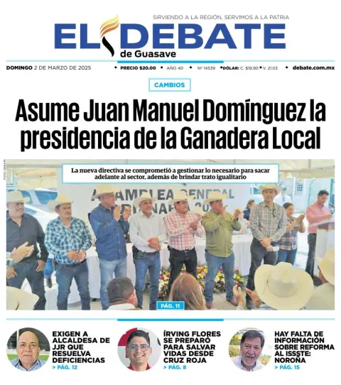 Portada de El Debate de Guasave