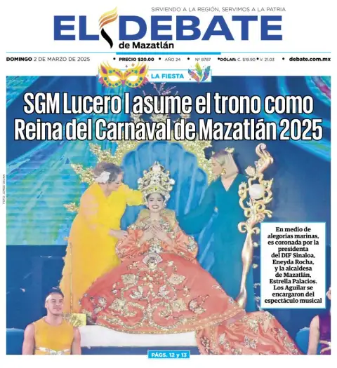 Portada de El Debate de Mazatlan