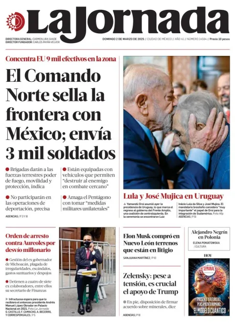 Portada de La Jornada
