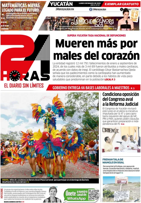 Portada de 24 Horas Yucatan