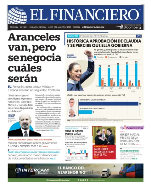 Portada de El Financiero