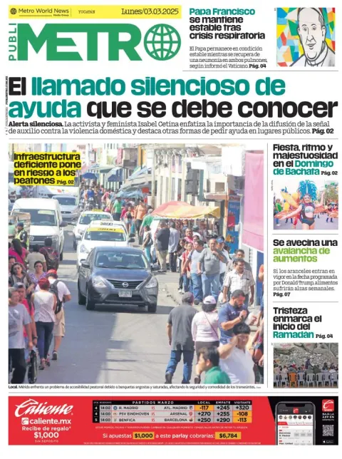 Portada de Publimetro Merida