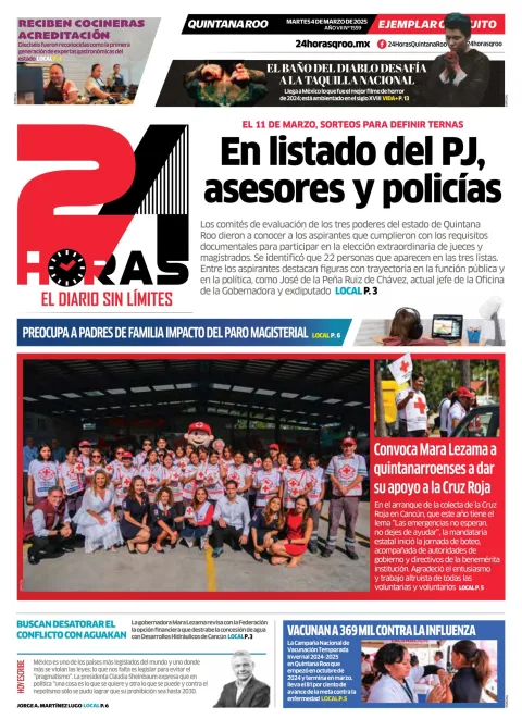 Portada de 24 Horas Quintana Roo