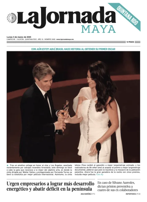 Portada de La Jornada Maya Quintana Roo del lunes, 3 de marzo de 2025