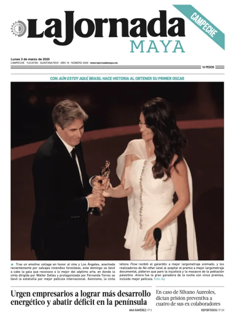 Portada de La Jornada Maya Campeche del lunes, 3 de marzo de 2025
