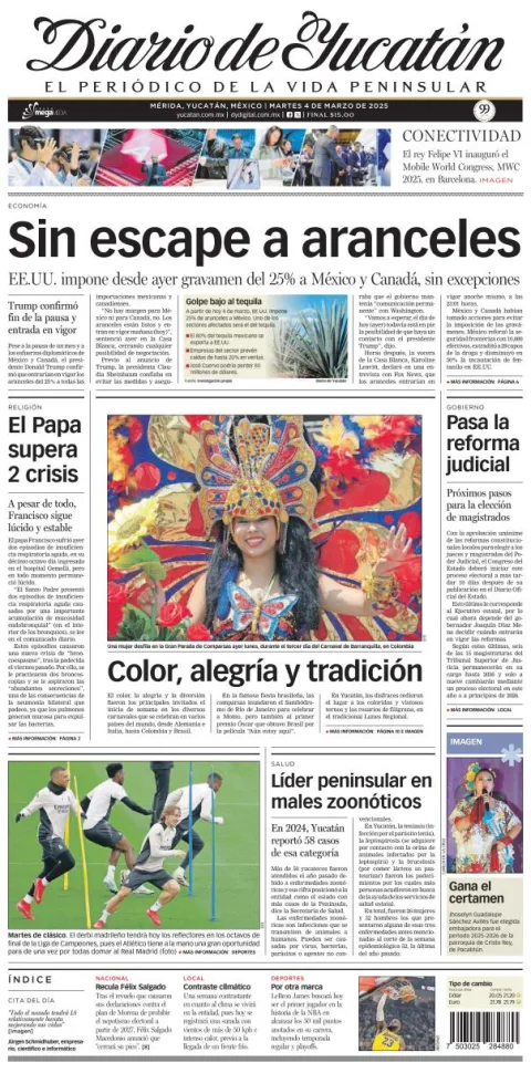 Portada de Diario de Yucatán