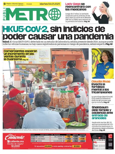 Portada de Publimetro Merida