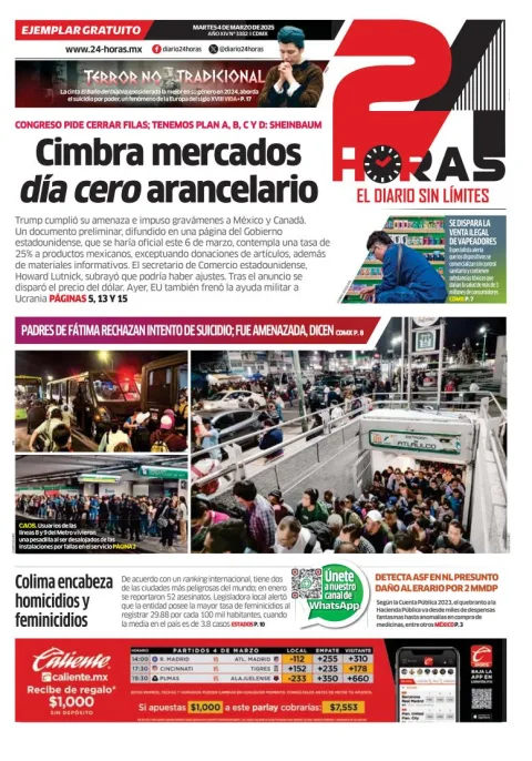 Portada de 24 Horas
