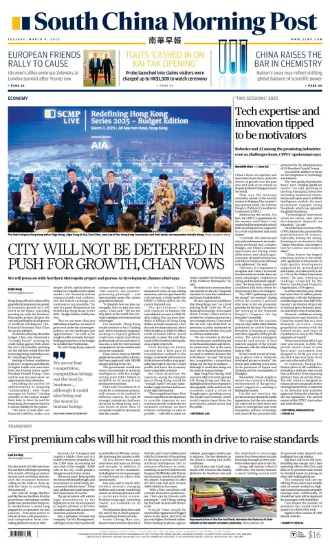 Portada de South China Morning Post del martes, 4 de marzo de 2025