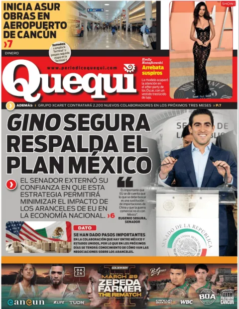 Portada de Quequi (contraportada) del martes, 4 de marzo de 2025