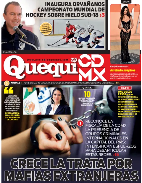 Portada de Quequi CDMX (contraportada) del martes, 4 de marzo de 2025