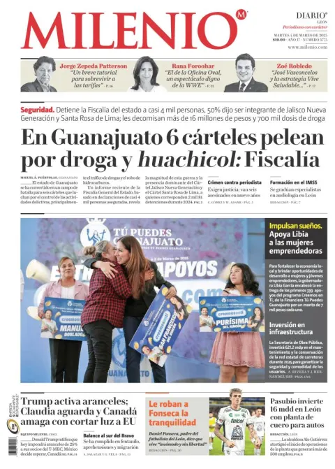 Portada de Milenio Leon del martes, 4 de marzo de 2025