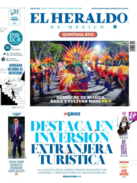 Portada de El Heraldo de Mexico - Quintana Roo del martes, 4 de marzo de 2025
