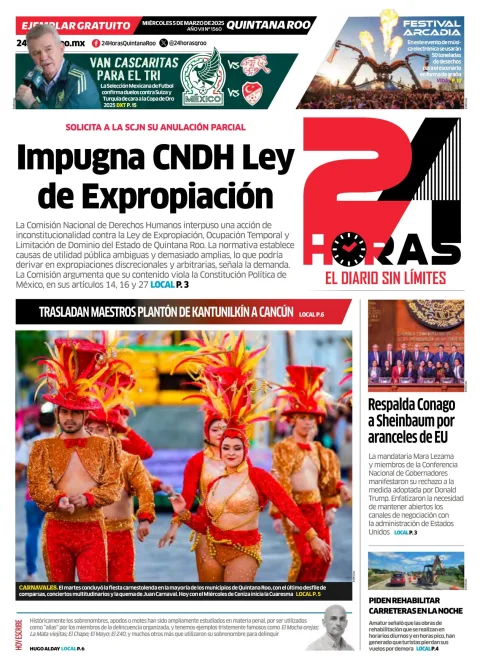 Portada de 24 Horas Quintana Roo