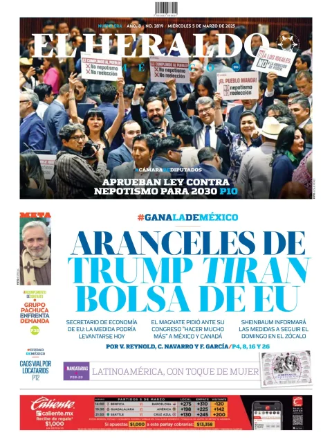 Portada de El Heraldo de Mexico