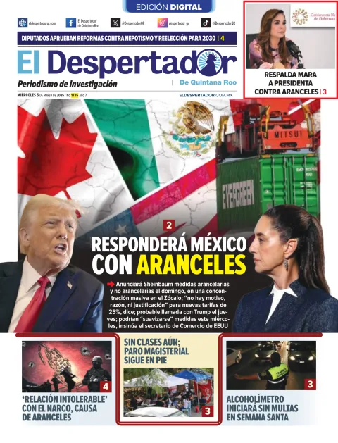 Portada de El Despertador de Quintana Roo