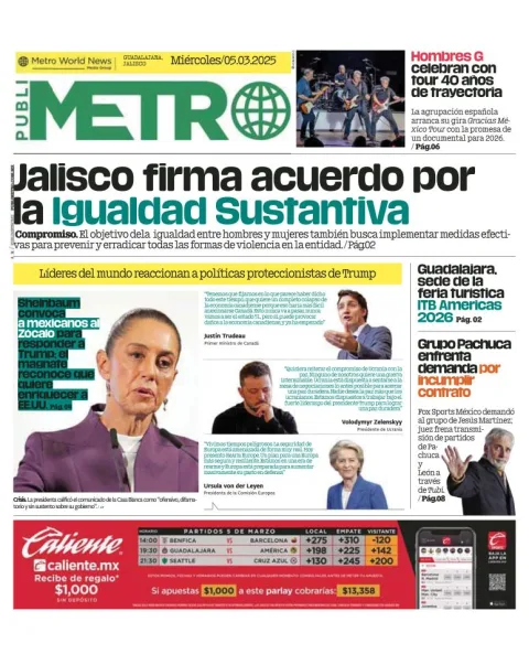 Portada de Publimetro Guadalajara