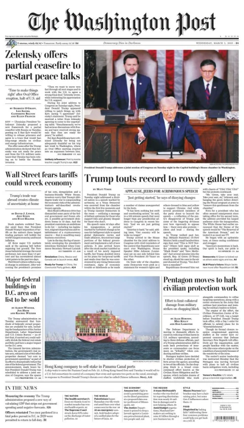 Portada de The Washington Post