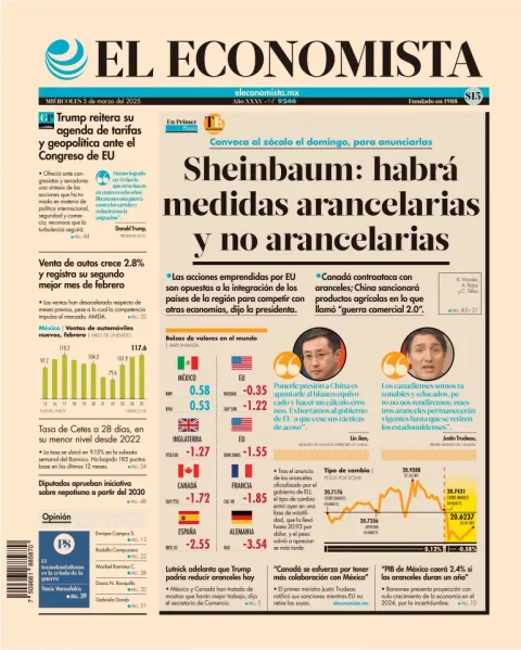 Portada de El Economista del miércoles, 5 de marzo de 2025