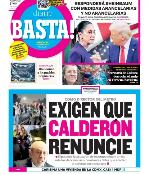 Portada de Basta del miércoles, 5 de marzo de 2025