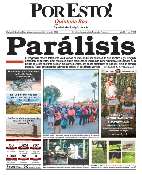 Portada de Por Esto (quintana Roo Chetumal) del miércoles, 5 de marzo de 2025
