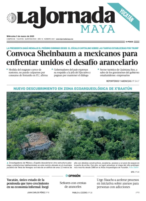 Portada de La Jornada Maya Yucatán del miércoles, 5 de marzo de 2025