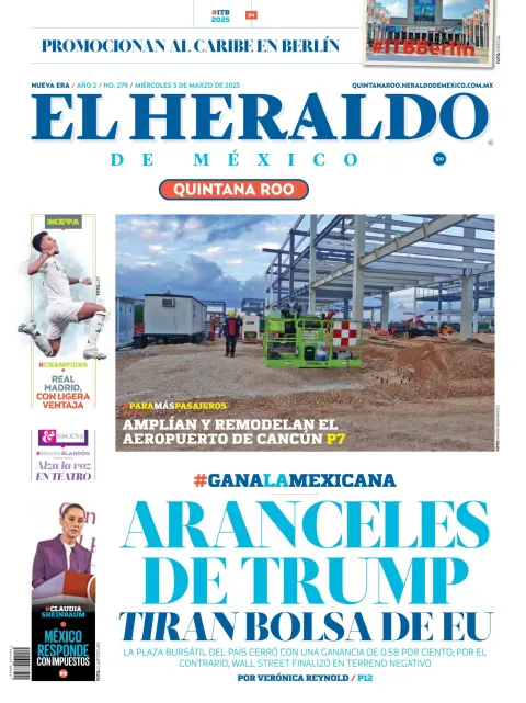 Portada de El Heraldo de Mexico - Quintana Roo del miércoles, 5 de marzo de 2025
