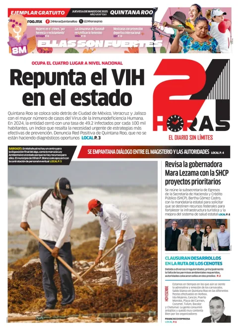 Portada de 24 Horas Quintana Roo