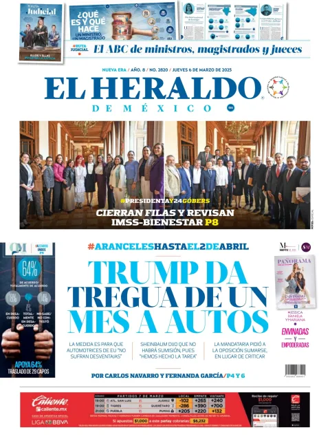 Portada de El Heraldo de Mexico