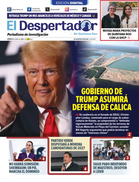 Portada de El Despertador de Quintana Roo